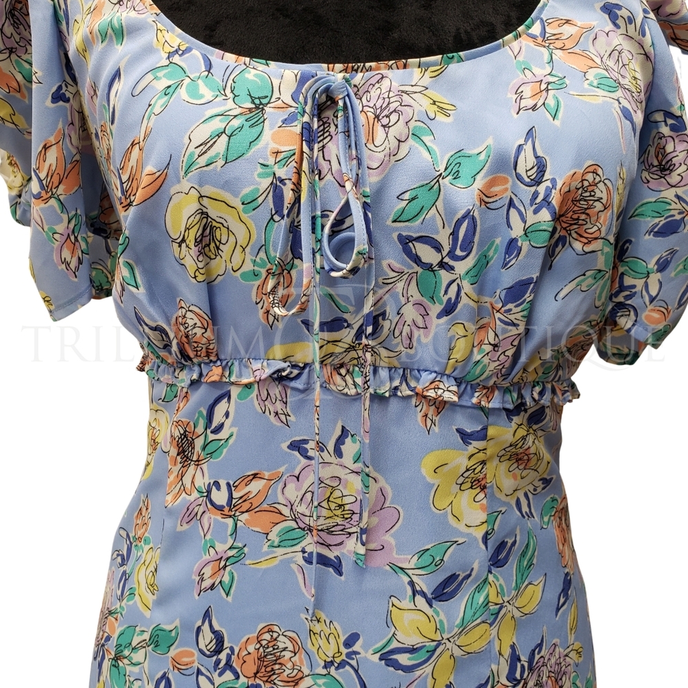 LIKELY Lana Floral Dress Periwinkle Blue/Multi, Size 2 NWT - Picture 4 of 8